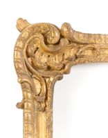 Cadre en chêne sculpté et redoré à décor baroque de godrons … (photo 2)