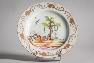 10. Assiette en porcelaine de la Compagnie des Indes, XVIIIe…