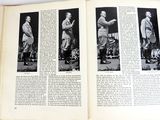 an open book with pictures of men in suits on it