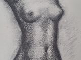 an image of a drawing of a nude woman with her hands on her head