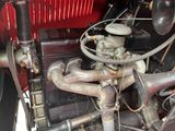 a close up view of an old car engine