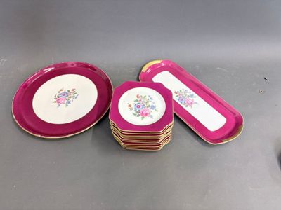 Charles FIELD HAVILAND Service à dessert en porcelaine à déc… - Photo 1