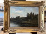 a picture of a painting that is on a table