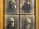 an old photo of a man with a beard and a hat