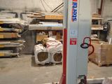 a picture of a fork lift in a warehouse
