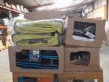 many boxes stacked on top of each other in a warehouse