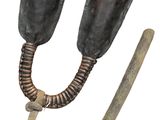 a pair of old tools sitting next to each other