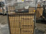 a cart that has a bunch of boxes on top of it