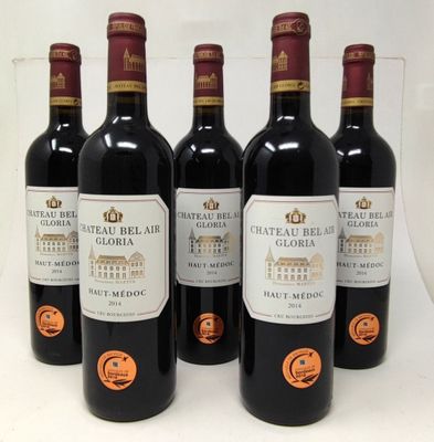 5 bouteilles Château BEL AIR GLORIA, Haut-Médoc 2014