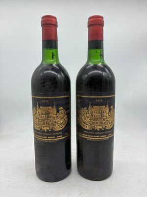deux bouteilles de vin rouge posées l'une à côté de l'autre sur une surface blanche