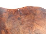a large piece of wood that has been cut in half