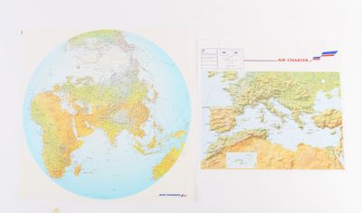 UNE PAIRE DE RARES AFFICHES AIR France VIERGE