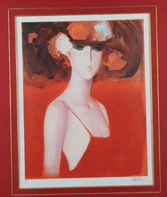JANUSZ de ROLA (1906-1991). Lithographie représentant une él…