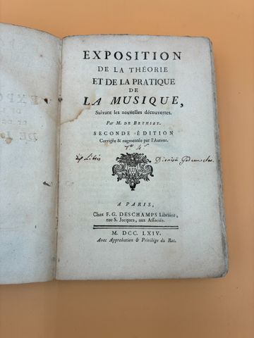  BETHIZY : Exposition de la théorie et de la pratique de la Musiq...