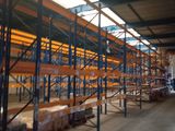 a large warehouse filled with lots of shelves and pallets