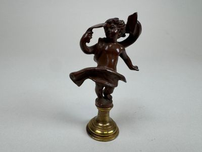 Sceau à cacheter en bronze à deux patines à décor ajouré d'u… - Photo 1