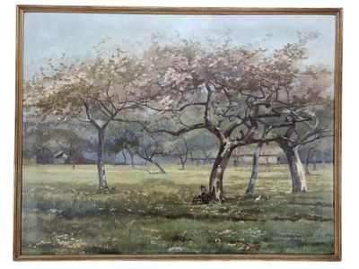 Jean BALDAUF (1853-19226) Jeune homme sous les arbres en fle…