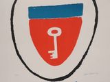 an image of a drawing of a key on a shield with the word angers written on it