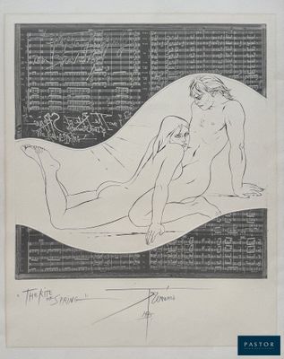an image of a black and white drawing of a woman laying on a couch
