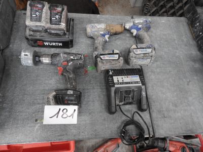 a lot of tools on a table with a price tag
