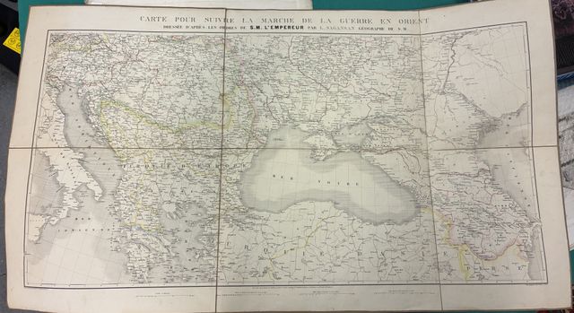 Lot de 3 cartes : carte de la mer baltique dressée par LAPIE géog...