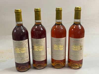 4 bouteilles Château Haut Bergeron 1997 Sauternes