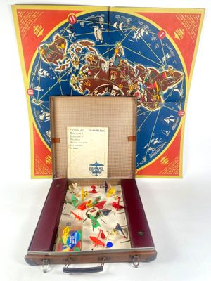 une valise dans laquelle se trouve une carte du monde