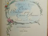 a picture of a book with a picture of flowers on it