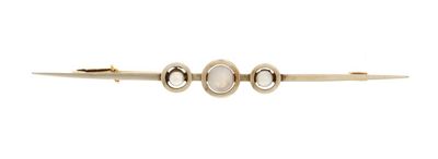an image of a pair of gold and white stone hair pins