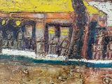 an image of a painting of a train on a train track