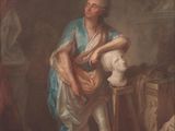 une image représentant un tableau sur lequel figure un homme tenant le buste d'un autre homme