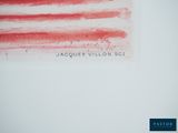 a picture of a painting of a flag on a wall