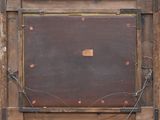 an image of a painting of a brown square with rusted edges