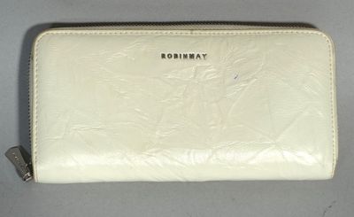 ROBIN MAY Pochette en cuir blanc