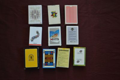 Lot de 10 jeux de 52/52, Réclame ou Publicitaire, boite cart…