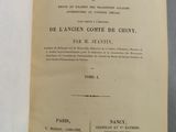 un vieux livre avec un titre en noir et blanc