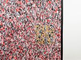 an image of a painting with red, black, and white paint on it
