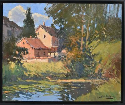 José SALVAGGIO (1963-) "Paysage de la Meuse"