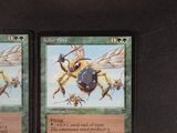 two cards that have a picture of a bee on them