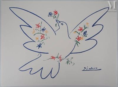 drawing of a bird with flowers on it ' s wings on a piece of paper