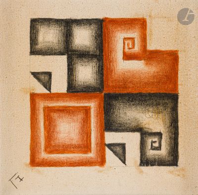 une image représentant un dessin composé de carrés et de rectangles sur une feuille de papier