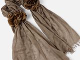 a close up of a scarf on a white background