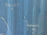 a blue wall with writing on it and a red fire hydrant in front of it