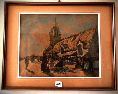 a picture of a painting hanging on a wall