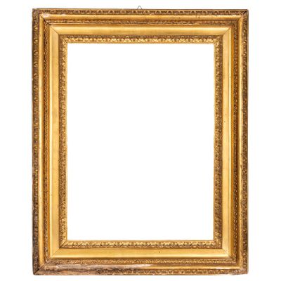 un cadre or antique sur fond blanc