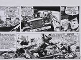 an image of a comic strip with a car in the background