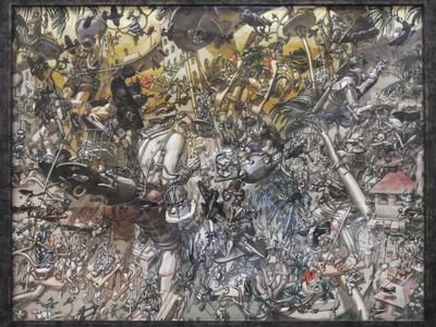 une image d'un tableau représentant un homme sur un cheval