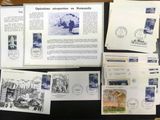 de nombreux types de timbres sur la table