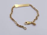 a gold plated bracelet with a chain and a clasp