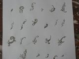 a sheet of paper with drawings on it on a table